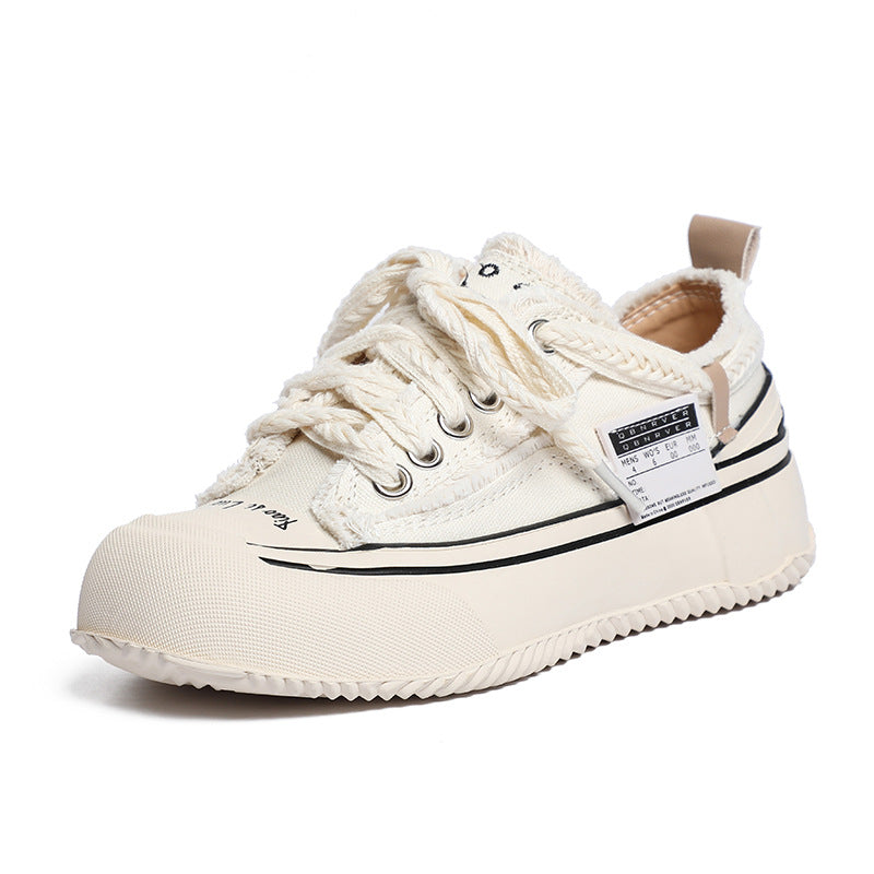 Women's Summer For Large And Small Size Thick Canvas Shoes Newgew