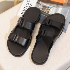 Men Summer Beach Outwear Leather Slide Sandals Newgew Shoes