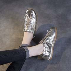 Women Minimalism Glossy Leather Casual Training Shoes Newgew Shoes