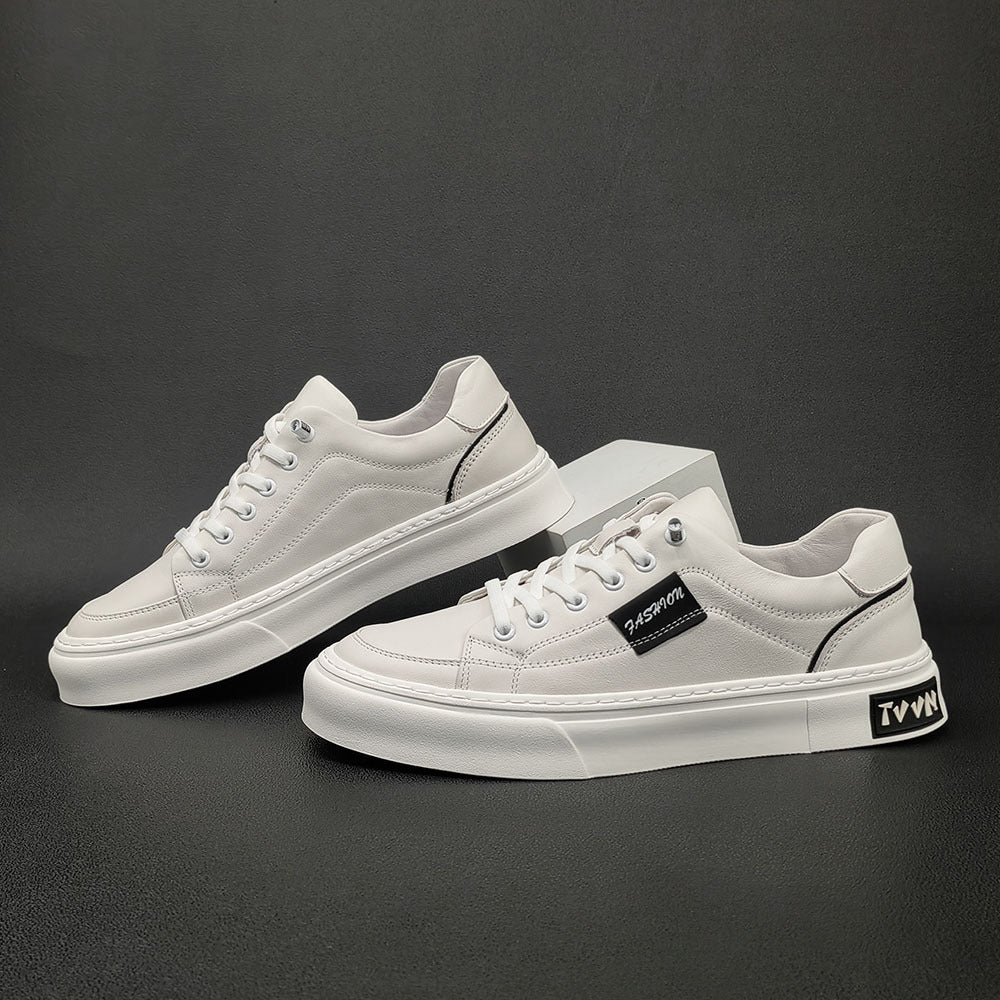 Men Stylish Minimalist Leather Flat Casual Shoes Newgew Shoes