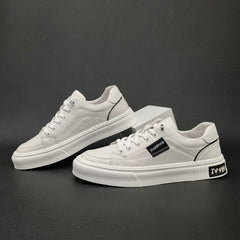 Men Stylish Minimalist Leather Flat Casual Shoes Newgew Shoes