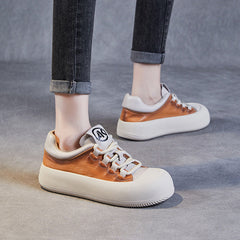 Women Fashion Leather Flat Casual Shoes Newgew Shoes