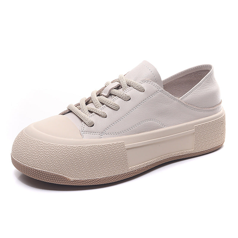 Women Fashion Soft Leather Flat Casual Shoes Newgew Shoes
