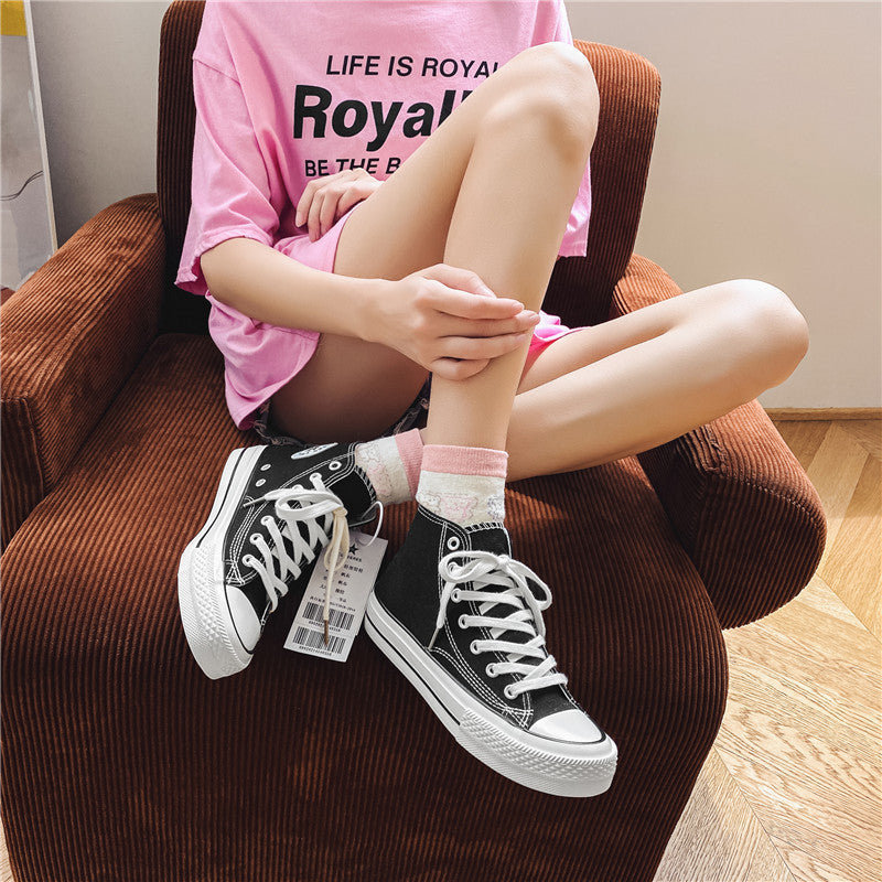 Slouchy Attractive Unique Women's Korean Versatile Canvas Shoes Newgew