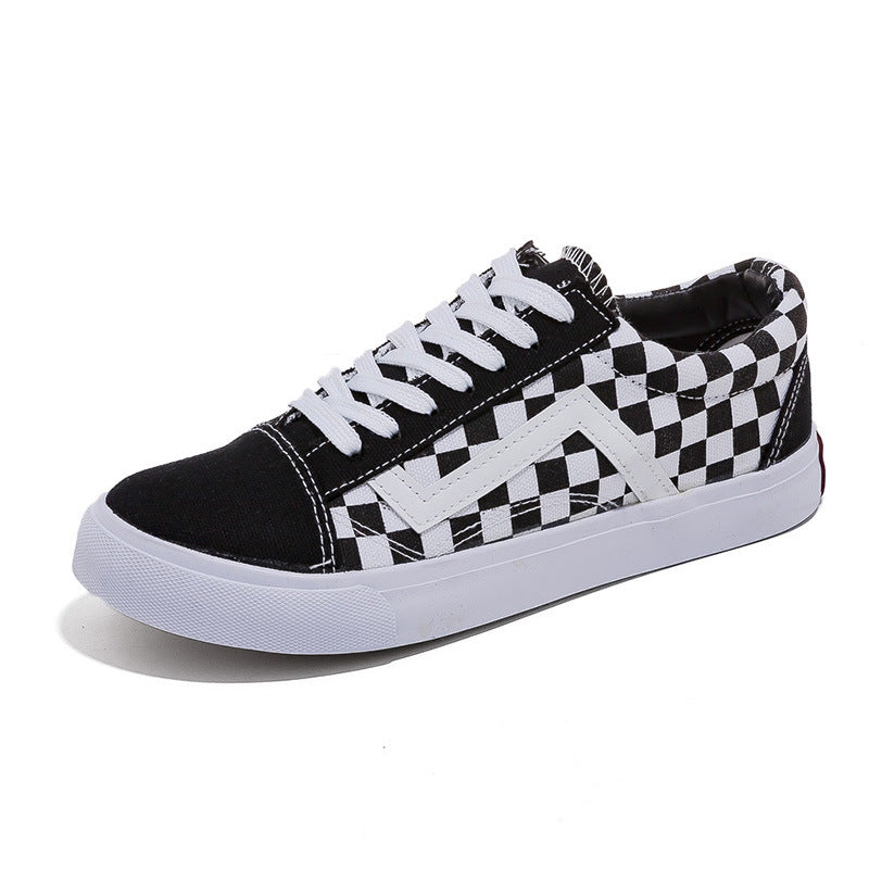 Charming Women's Label Plaid Style Canvas Shoes Newgew