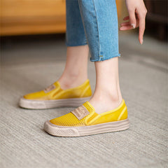 Women Minimalist Hollow Leather Flat Casual Shoes Newgew Shoes