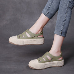 Women Minimalist Soft Leather Summer Casual Sandals Newgew Shoes