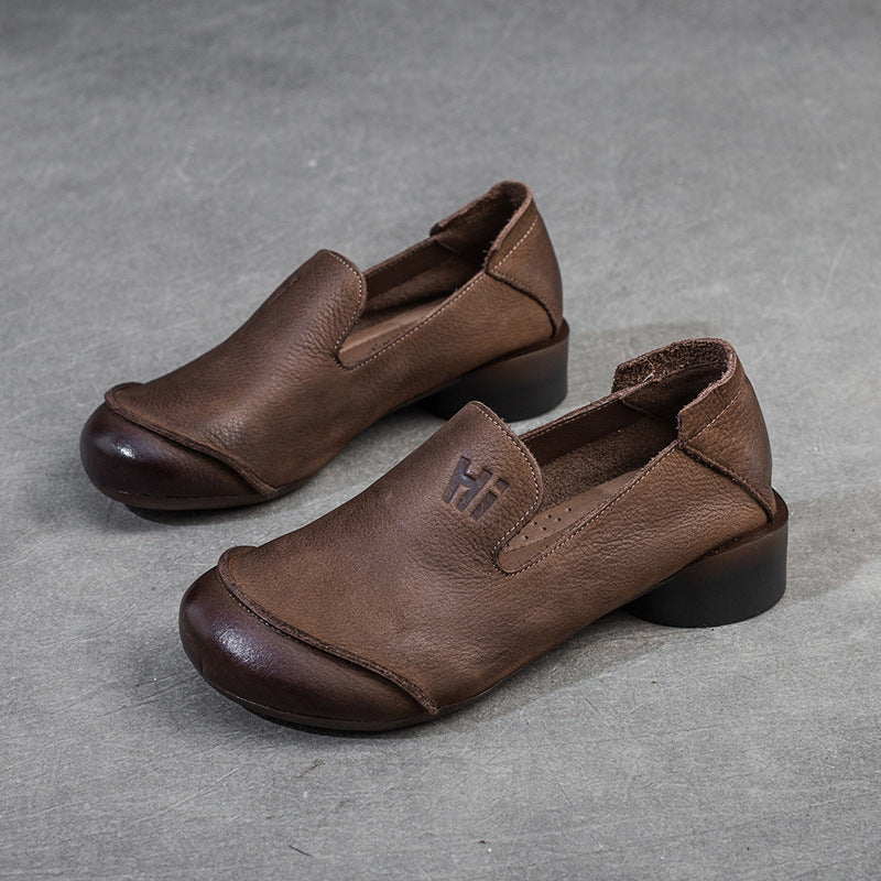 Women Retro Soft Leather Minimalist Casual Shoes Newgew Shoes