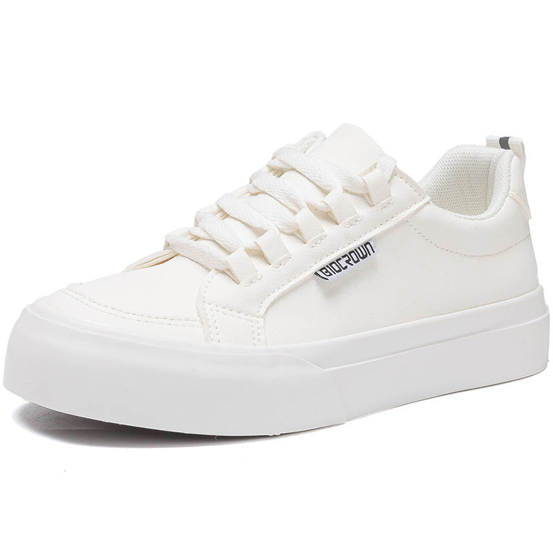 Women's Niche White Fashionable Sports Platform Canvas Shoes Newgew