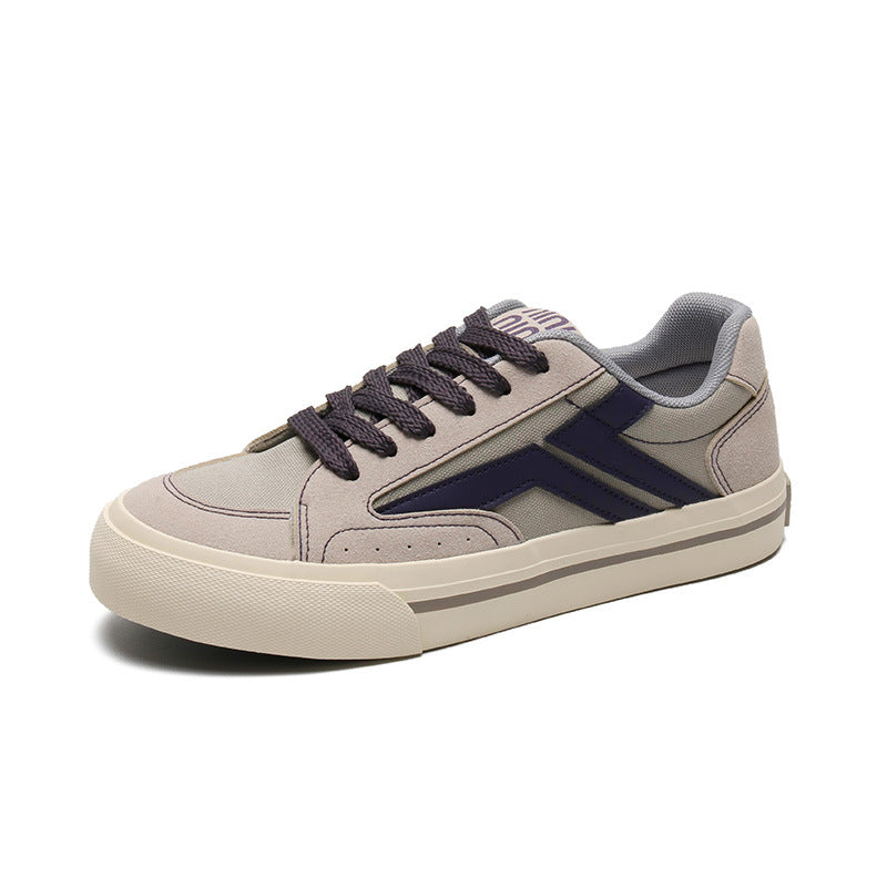 Men Fashion Patchwork Canvas Casual Skate Shoes Newgew Shoes
