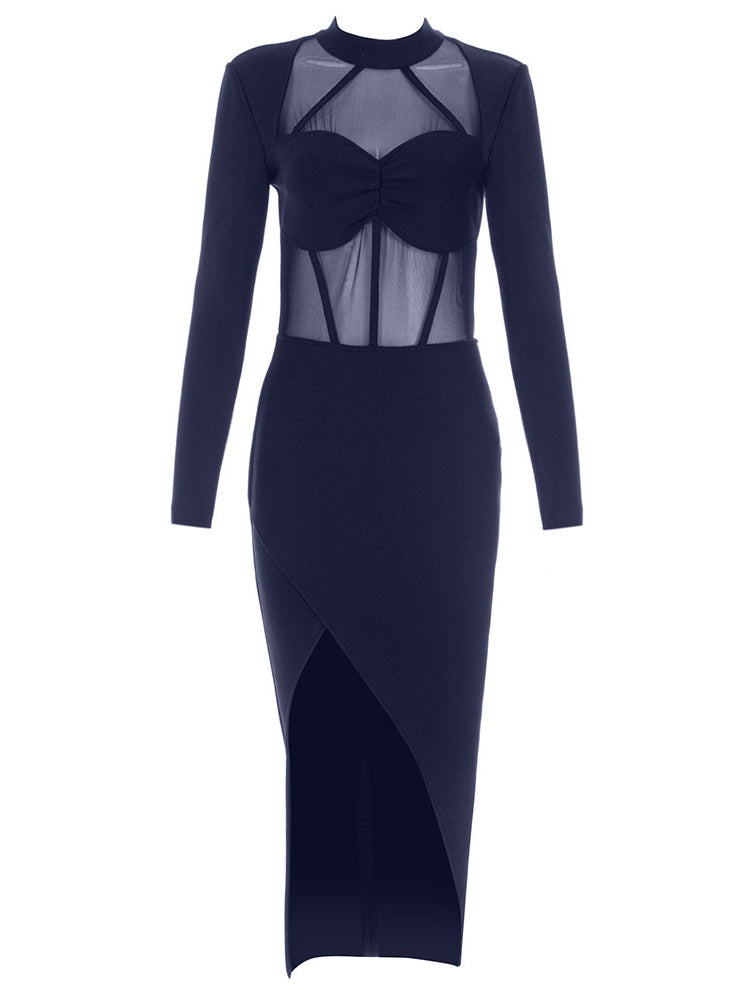 Bandage Mesh Bodycon Dress Newgew Dresses