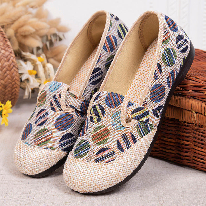 Women's Distribution Ethnic Style Old Beijing Cloth Woven Canvas Shoes Newgew