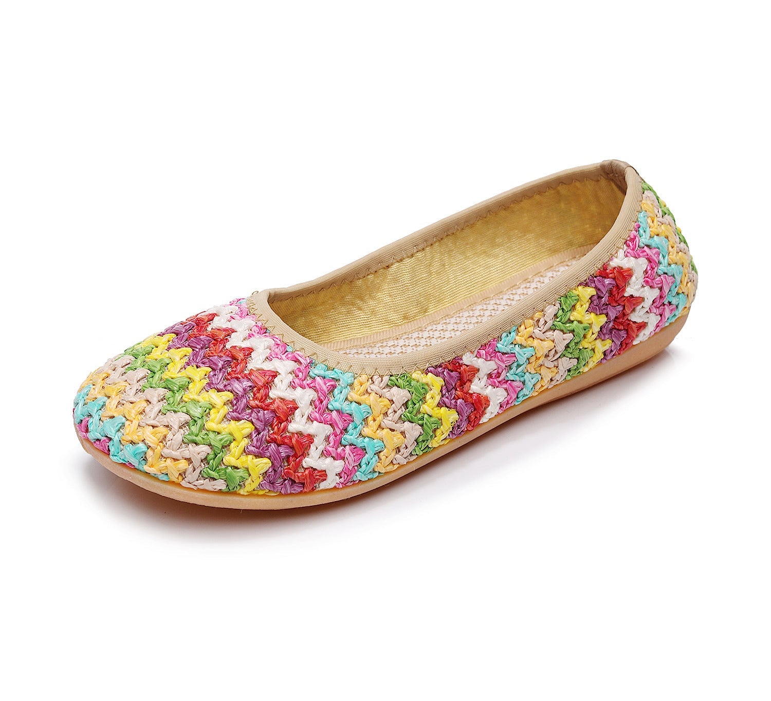 Women's Soft Bottom Beach Woven Cloth Summer Ethnic Canvas Shoes Newgew