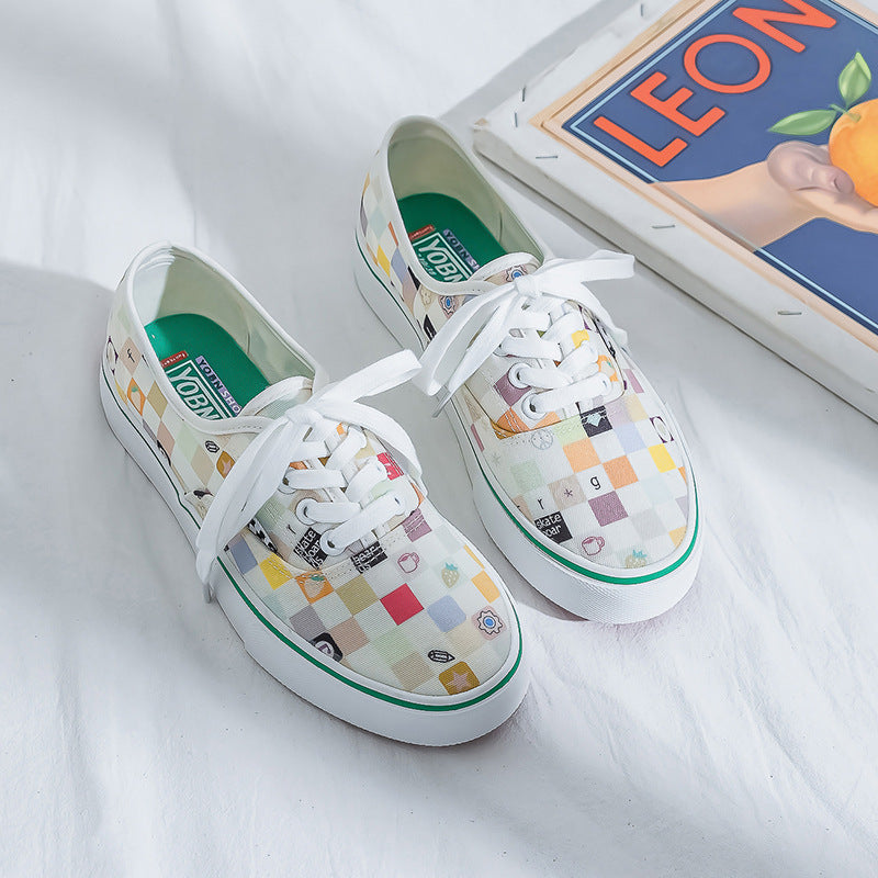 Women's Korean Style Street Shot Half Slip-on Canvas Shoes Newgew