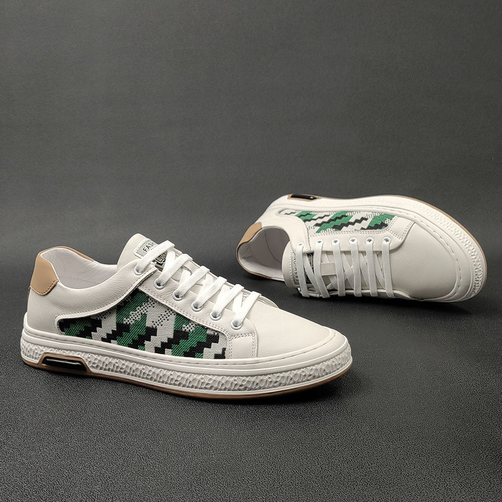 Men Stylish Fashion Patchwork Flat Casual Shoes Newgew Shoes
