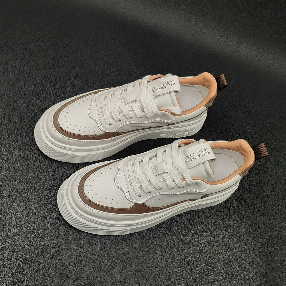 Men Fashion Leather Patchwork Flat Casual Shoes Newgew Shoes