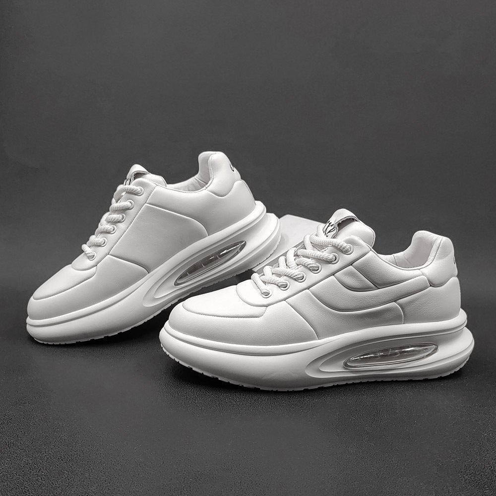 Men Minimalist Leather Thick Soled Casual Shoes Newgew Shoes