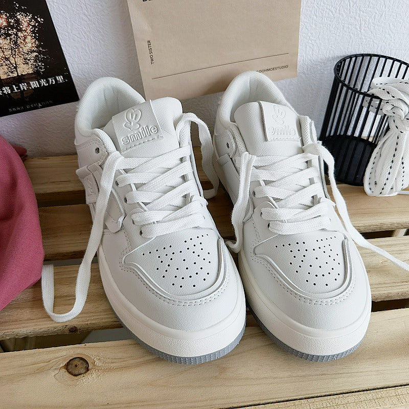Women's Thick Bottom Korean Style Flat White Women's Shoes Newgew