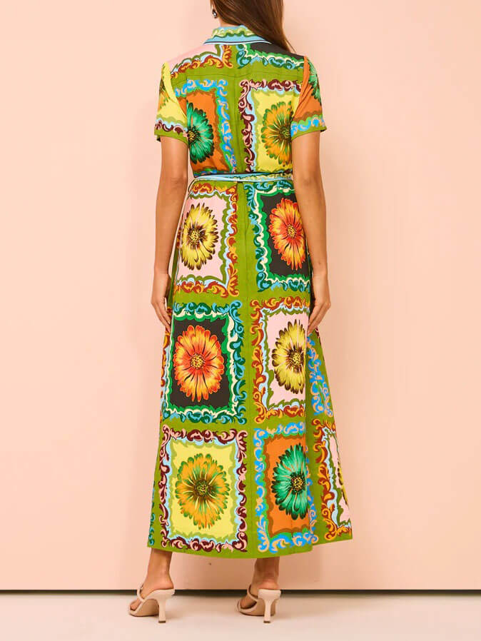 Special Sunflower Print Maxi Dress Newgew Dresses