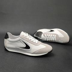 Men Stylish Soft Cowhide Patchwork Flat Casual Shoes Newgew Shoes