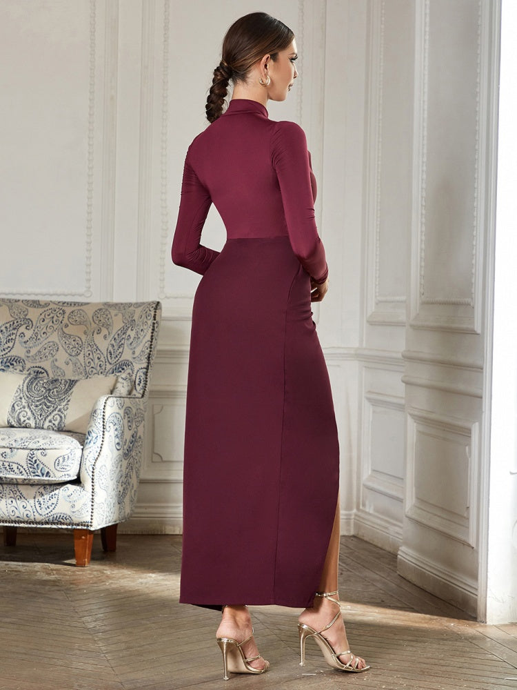 Stand Collar Mesh Dress Newgew Dresses