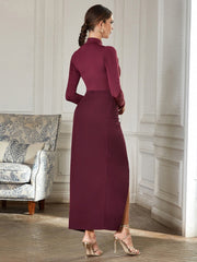 Stand Collar Mesh Dress Newgew Dresses