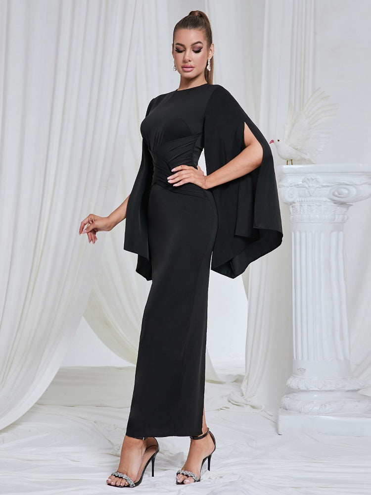 Round Neck Long Sleeve Evening Dress Newgew Dresses
