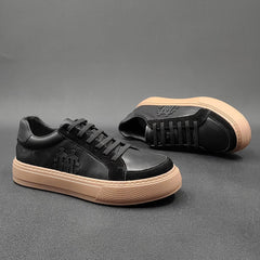 Men Fashion Patchwork Leather Flat Casual Shoes Newgew Shoes