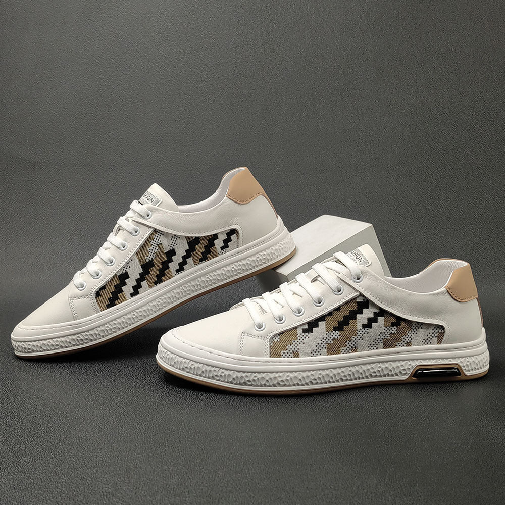 Men Stylish Fashion Patchwork Flat Casual Shoes Newgew Shoes