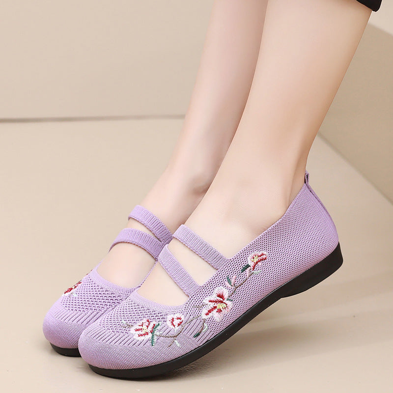 Women's Low-cut Mom Old Beijing Cloth Fly Canvas Shoes Newgew