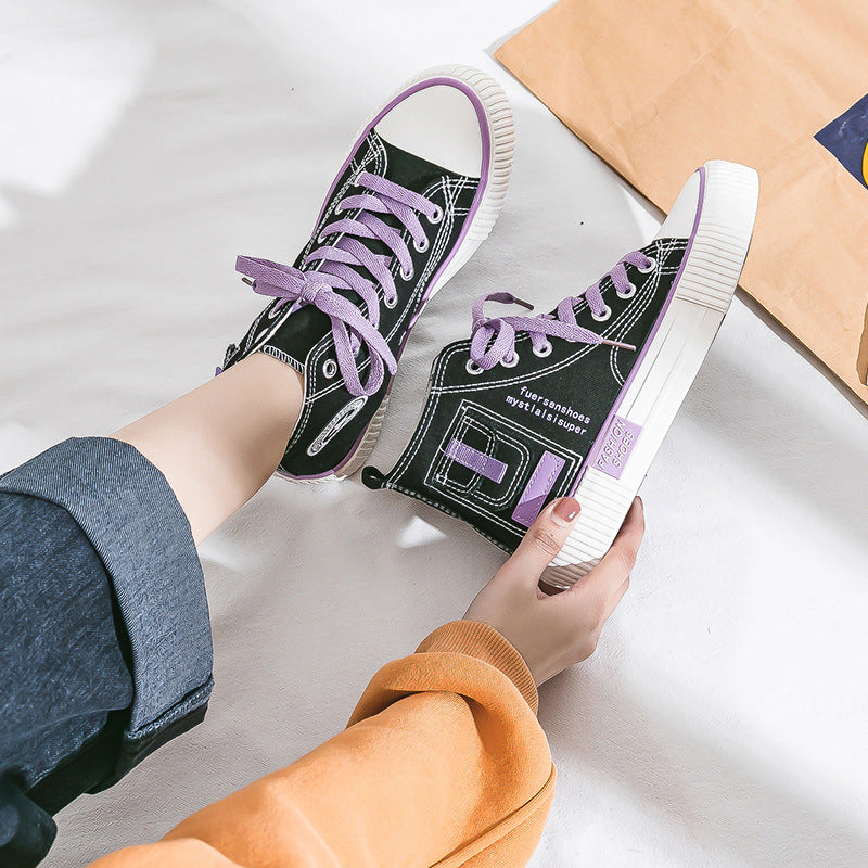 Slouchy Women's Small Pocket Spring Korean Canvas Shoes Newgew