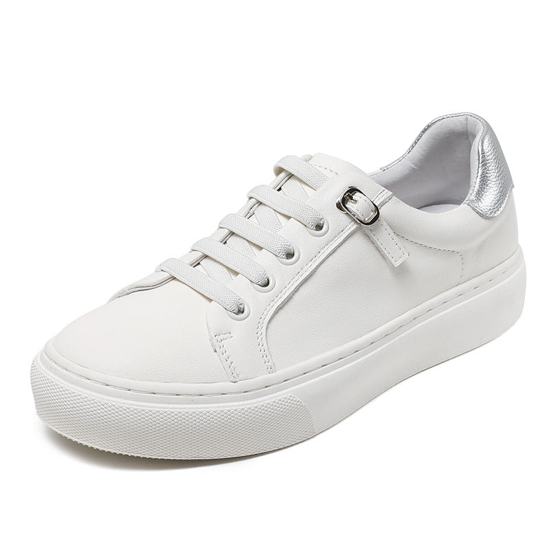 Women Minimalist Leather Comfort Flat Casual Shoes Newgew Shoes