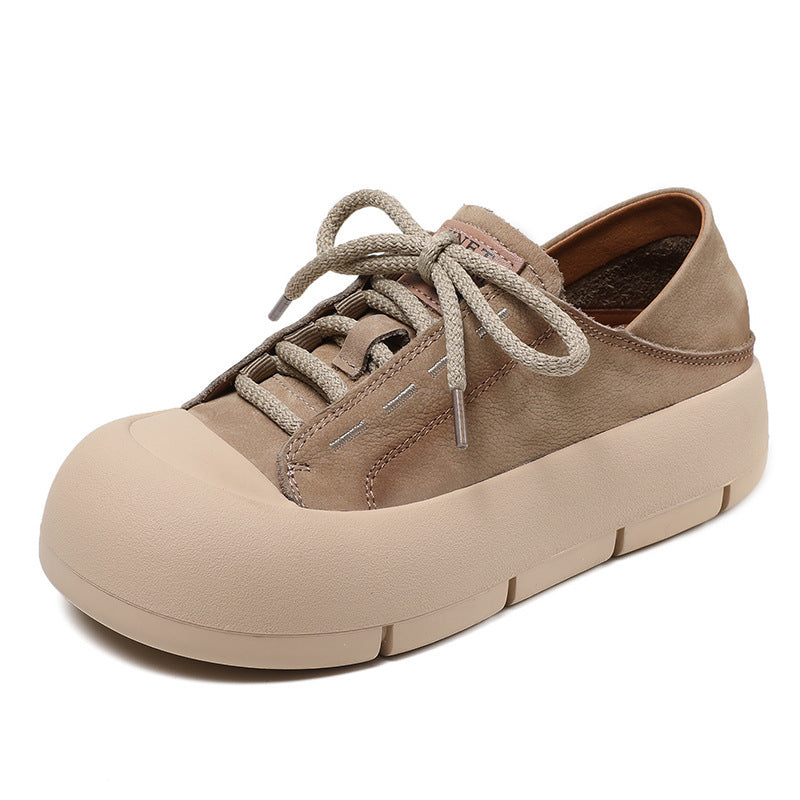 Women Fashion Minimalist Leather Flat Casual Shoes Newgew Shoes