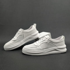Men Solid Leather Fashion Breathable Casual Shoes Newgew Shoes