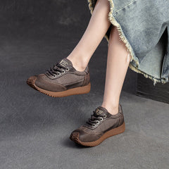 Women Retro Breathable Patchwork Casual Shoes Newgew Shoes
