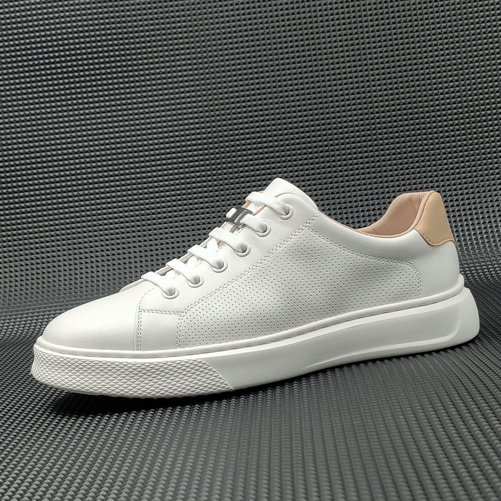 Men Minimalist Fashion Breathable Leather Flat Casual Shoes Newgew Shoes