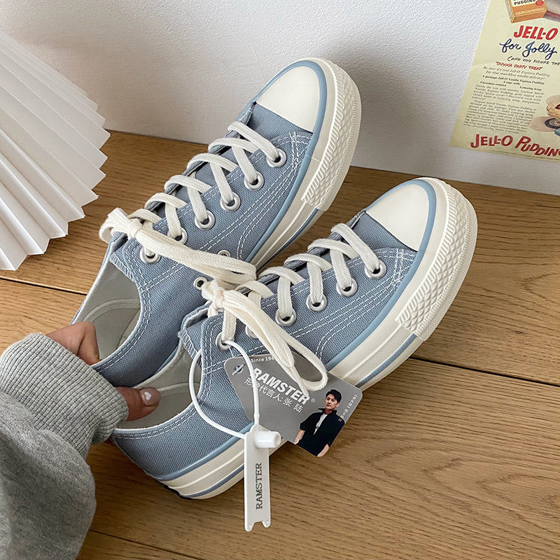Elegant Fairy Pink Female Korean Board Canvas Shoes Newgew