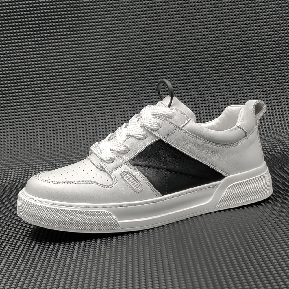 Men Fashion Breathable Leather Casual Sneakers Newgew Shoes
