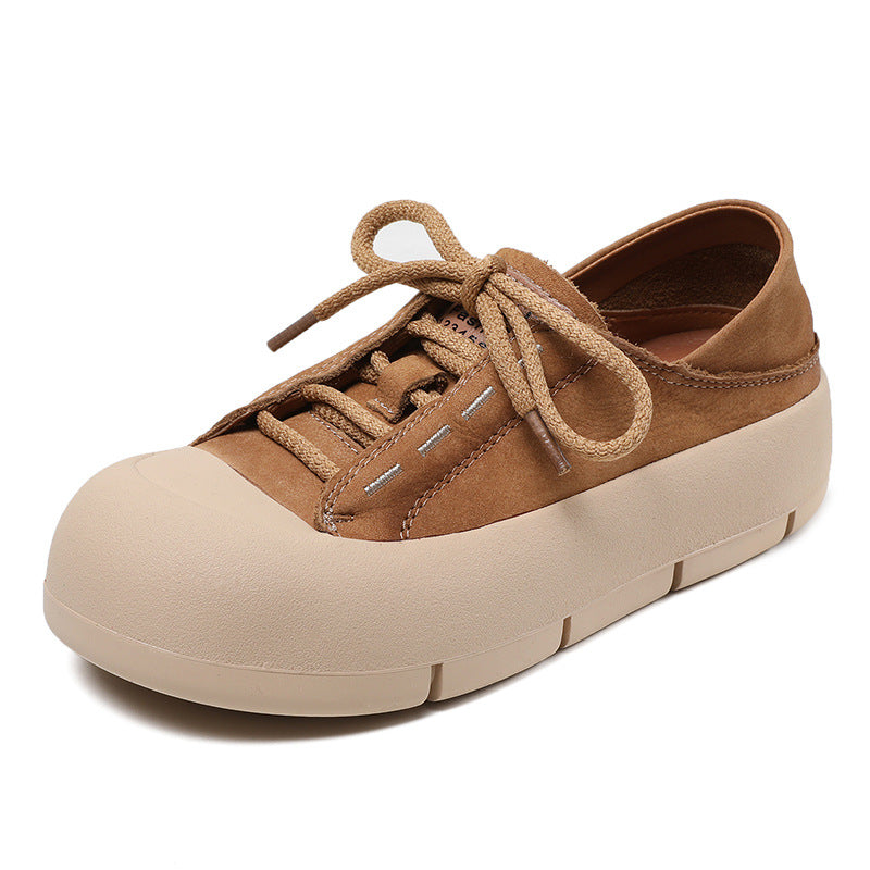Women Fashion Minimalist Leather Flat Casual Shoes Newgew Shoes