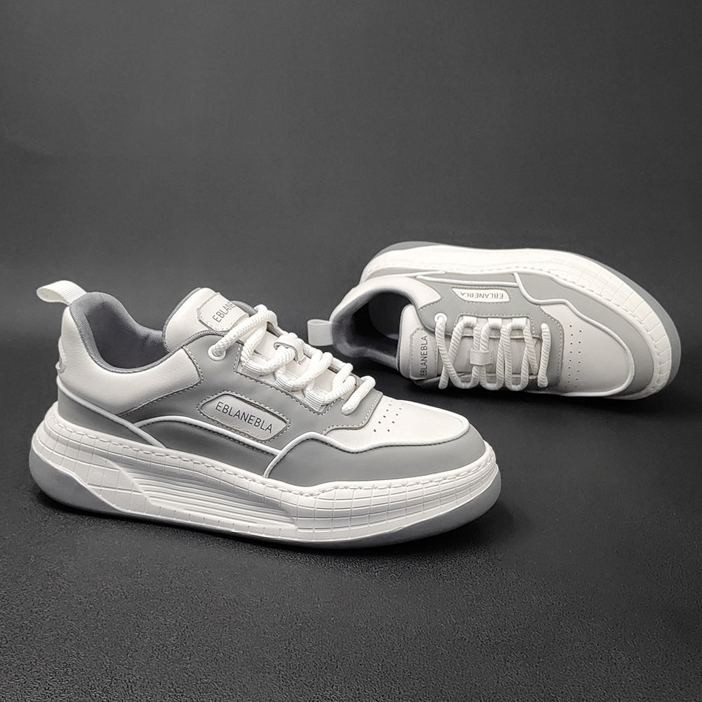 Men Stylish Patchwork Breathable Leather Casual Shoes Newgew Shoes