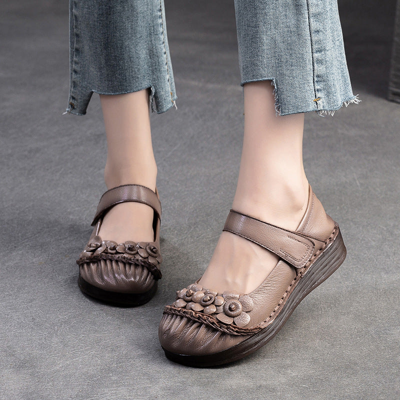 Women Retro Casual Leather Comfort Casual Shoes Newgew Shoes
