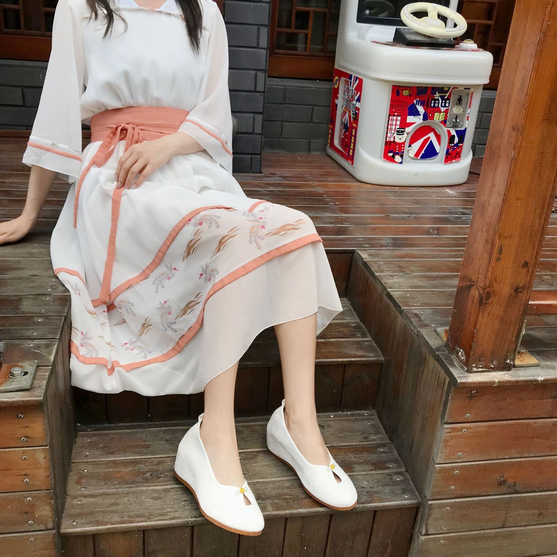 Women's High Pumps Wedge Solid Color Cloth With Heels Newgew