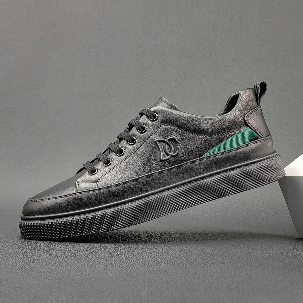 Men Fashion Casual Leather Flat Skate Shoes Newgew Shoes