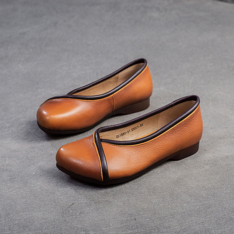 Women Minimalist Soft Leather Casual Flats Newgew Shoes