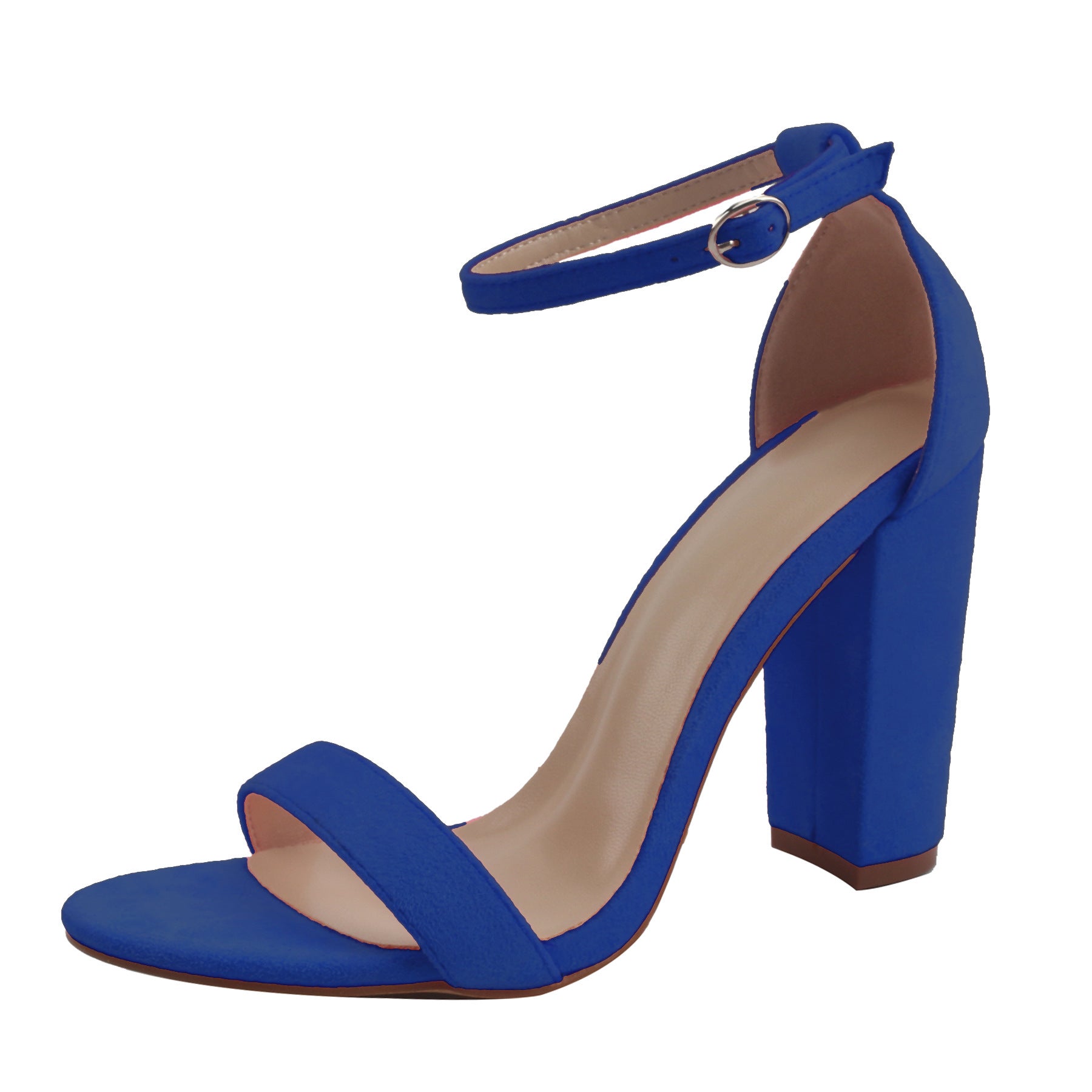 Classic Faux Leather Platform Block Heels Newgew