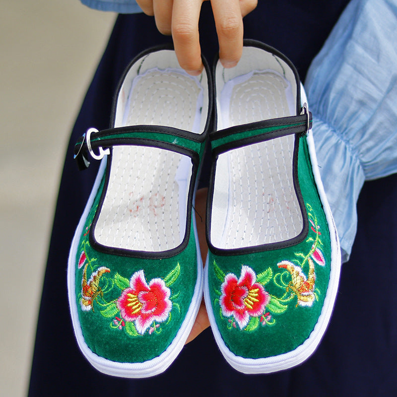 Women's With Pure Cloth Sole And Manual Canvas Shoes Newgew