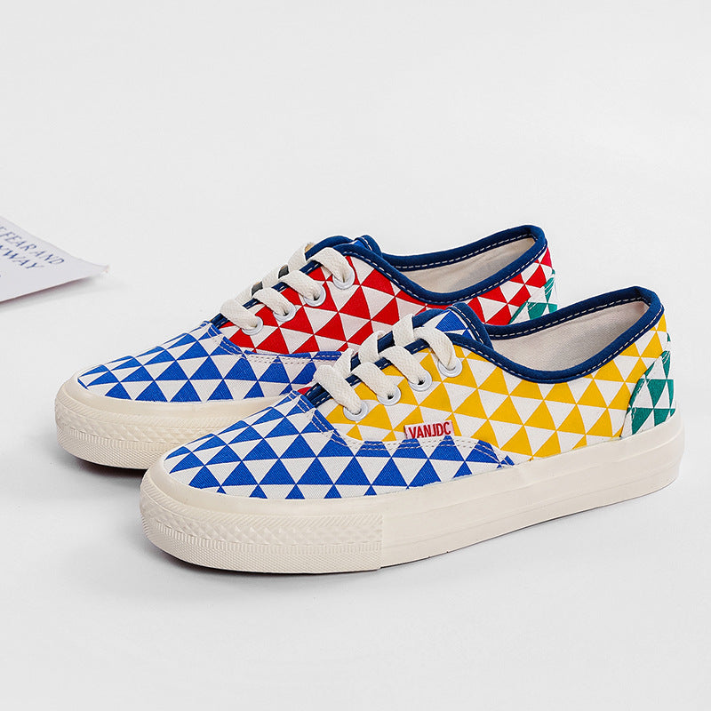 Women's & Men's Plaid Summer Breathable Canvas Shoes Newgew