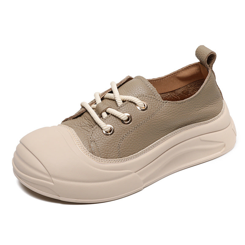 Women Minimalist Leather Flat Casual Shoes Newgew Shoes