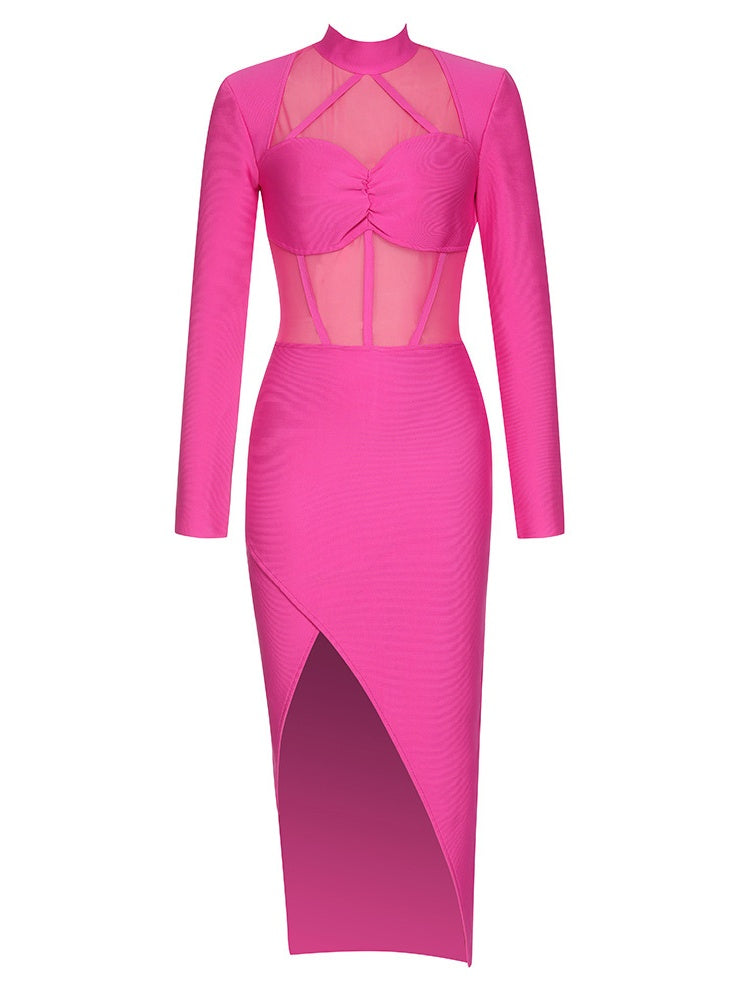 Bandage Mesh Bodycon Dress Newgew Dresses