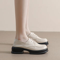 Women Retro Casual Thick Sole Loafers Newgew Shoes